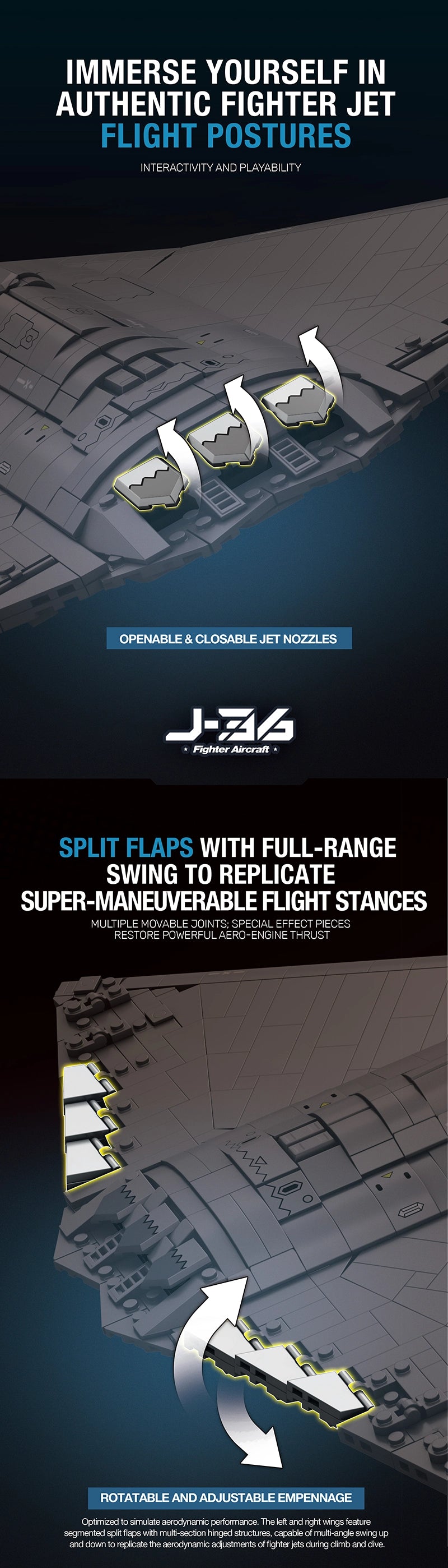 Chasseur furtif à grande aile delta, camouflage gris foncé, vue 7