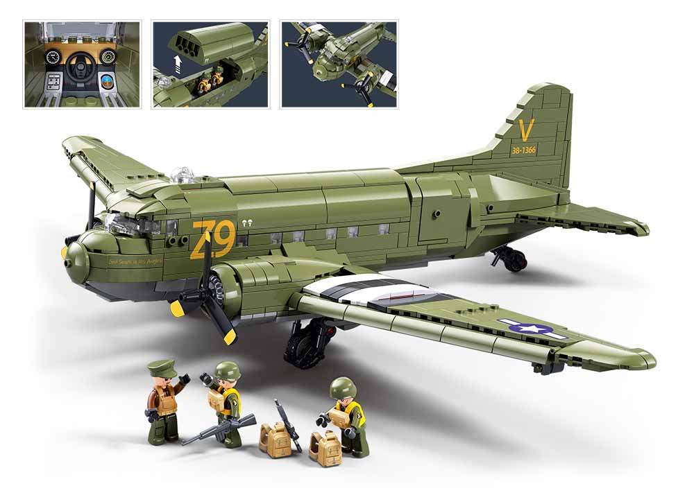 Avion de transport bimoteur de 1943, échelle 1:44, vue 3