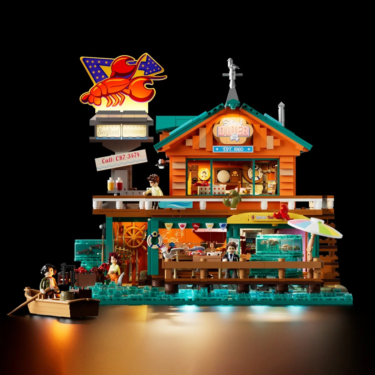 Restaurant de fruits de mer des années 60, vue 2