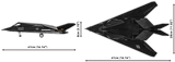 Avion furtif à facettes, échelle 1:48, vue 5