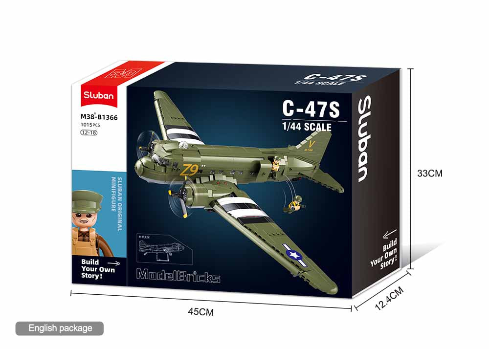 Avion de transport bimoteur de 1943, échelle 1:44, vue 6