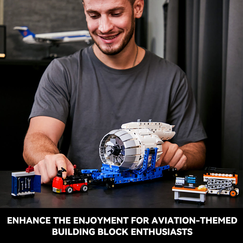 Atelier de maintenance d'un moteur d'avion, vue 6