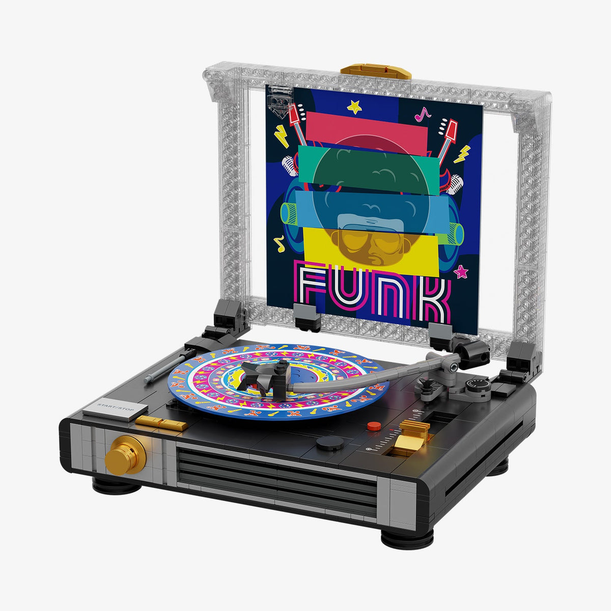 Platine vinyle vintage, vue principale