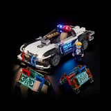 Voiture de patrouille cyberpunk, avec lumières, vue principale