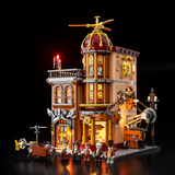 Aéroclub steampunk, avec lumières, vue principale