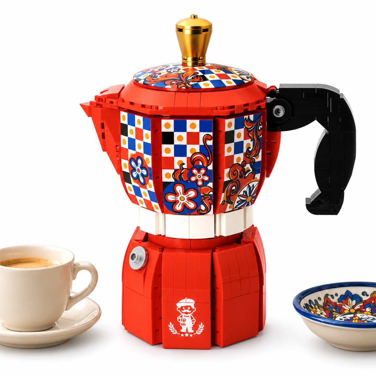 Cafetière italienne, vue complémentaire 2, lumière harmonisée