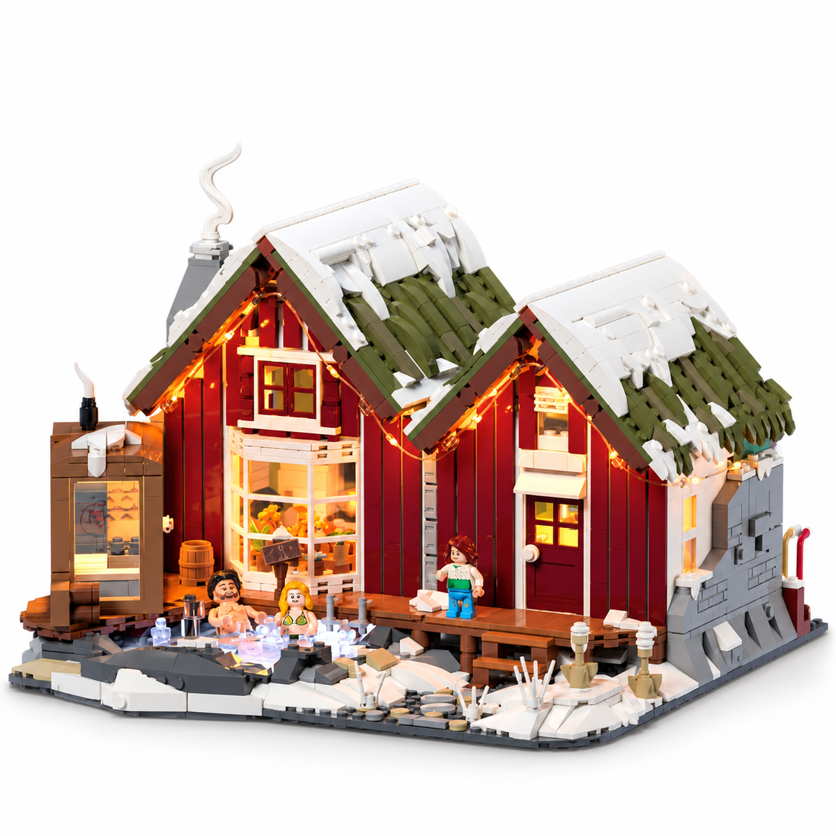 Chalet spa et source chaude, avec lumières, vue complémentaire 4, lumière harmonisée