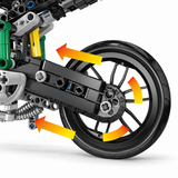 Moto hypersportive à compresseur, carénage carbone