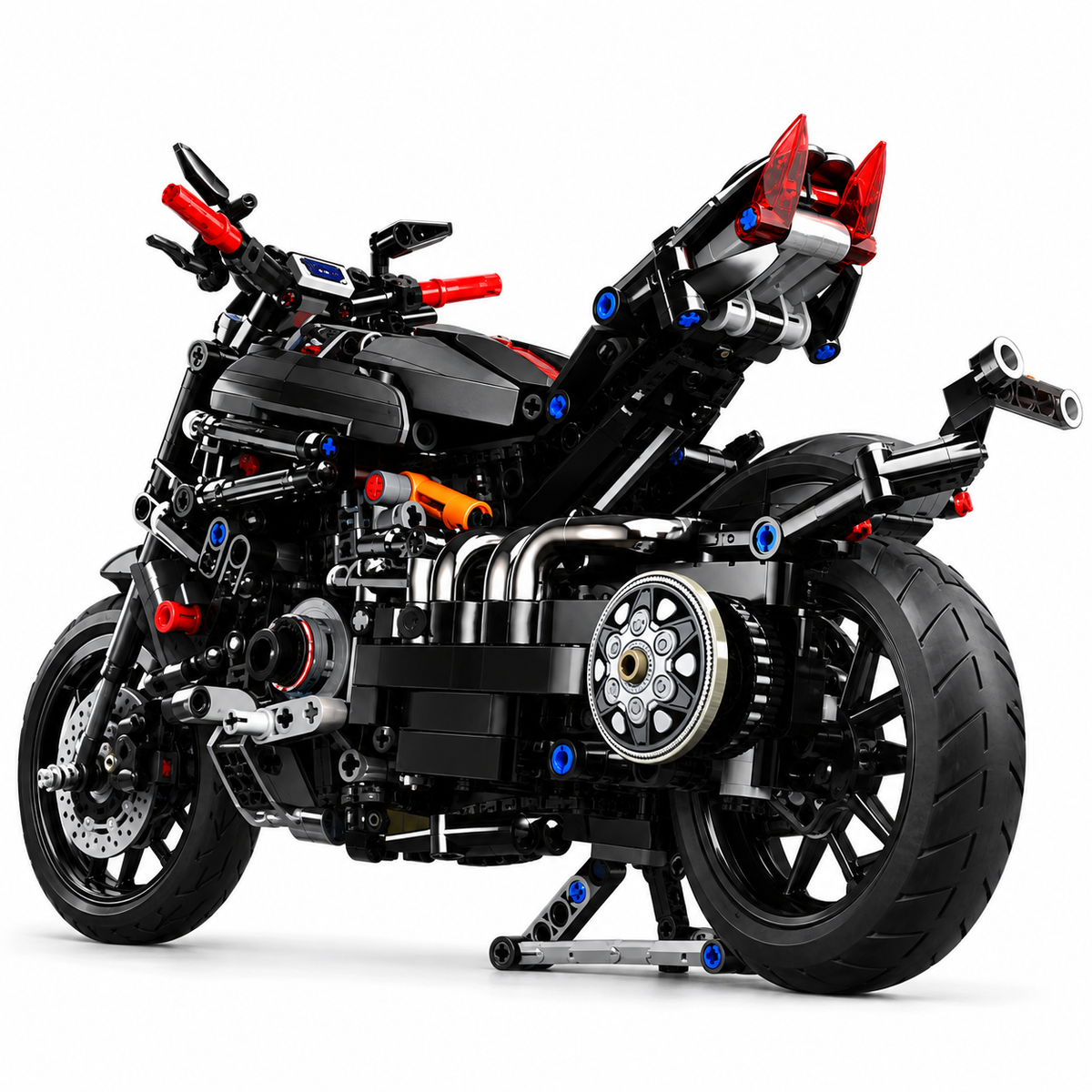 Moto roadster grise — vue 4