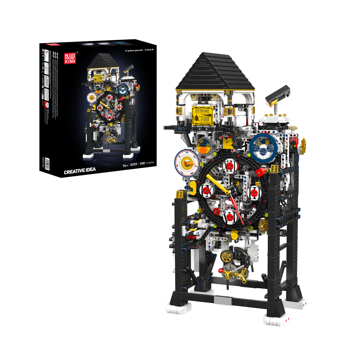 Horloge mécanique futuriste, vue principale