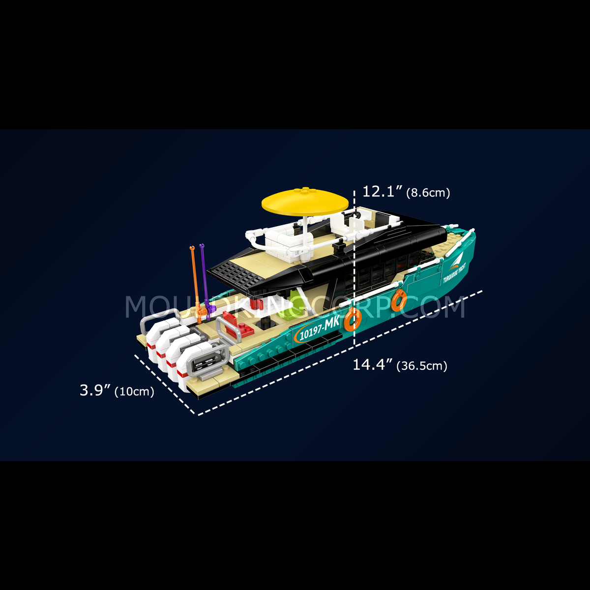 Yacht turquoise, vue 6