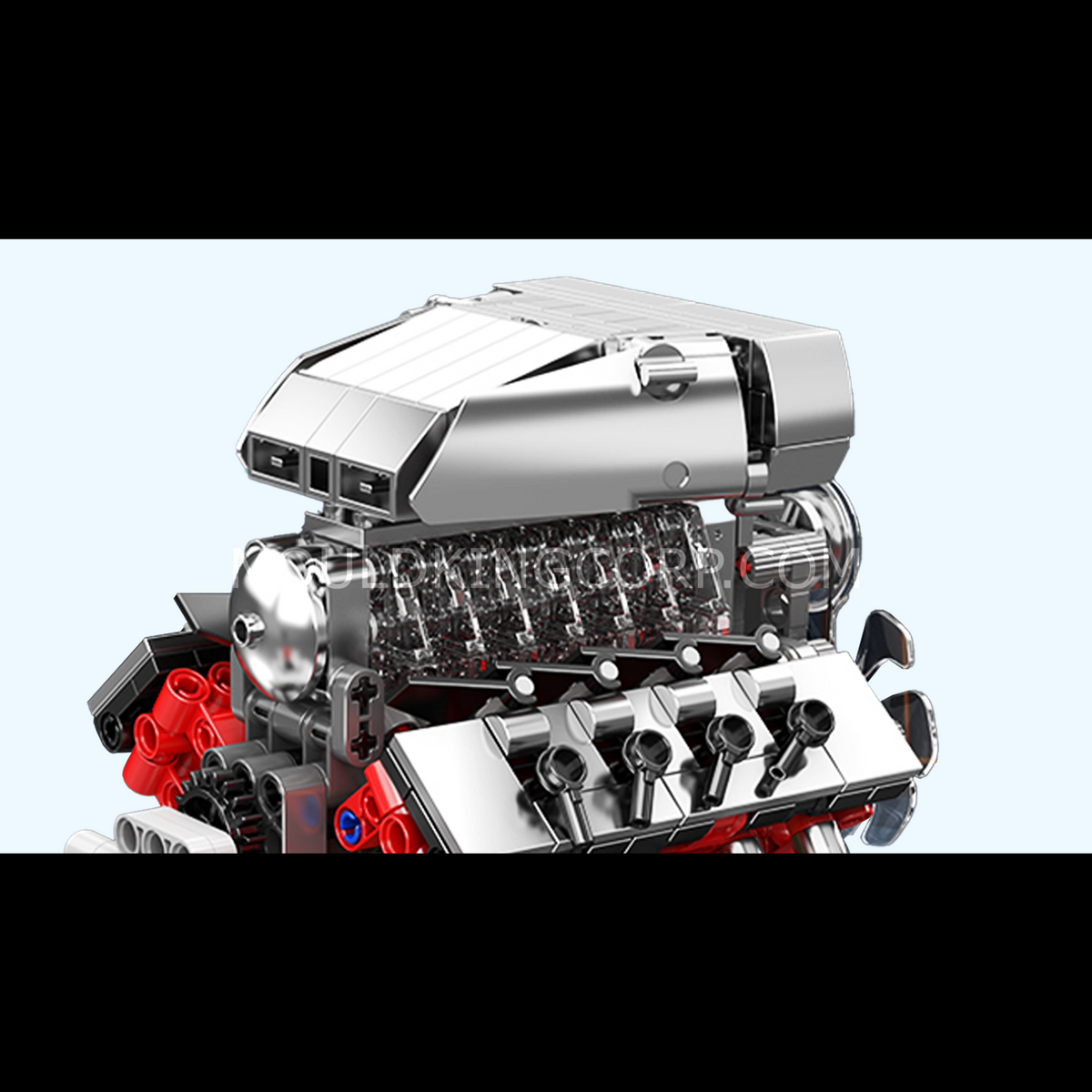 Moteur V8 à compresseur et boîte de vitesses, maquette motorisée, vue 5
