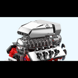 Moteur V8 à compresseur et boîte de vitesses, maquette motorisée, vue 5