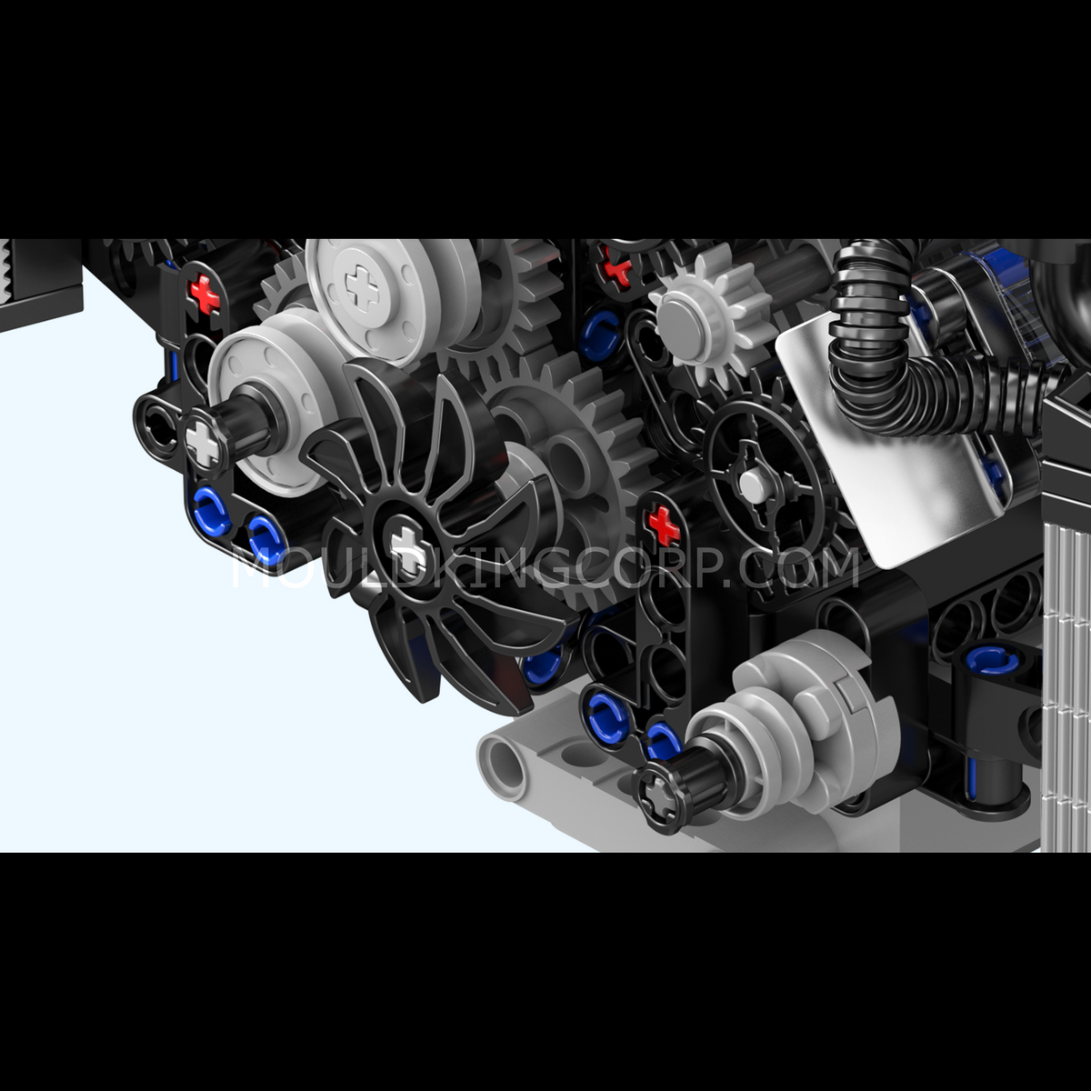 Moteur W12 biturbo à bloc transparent, vue 3