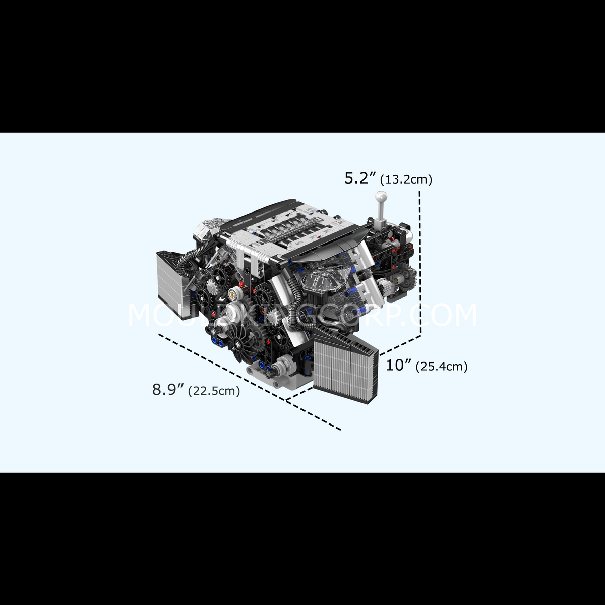 Moteur W12 biturbo à bloc transparent, vue 6