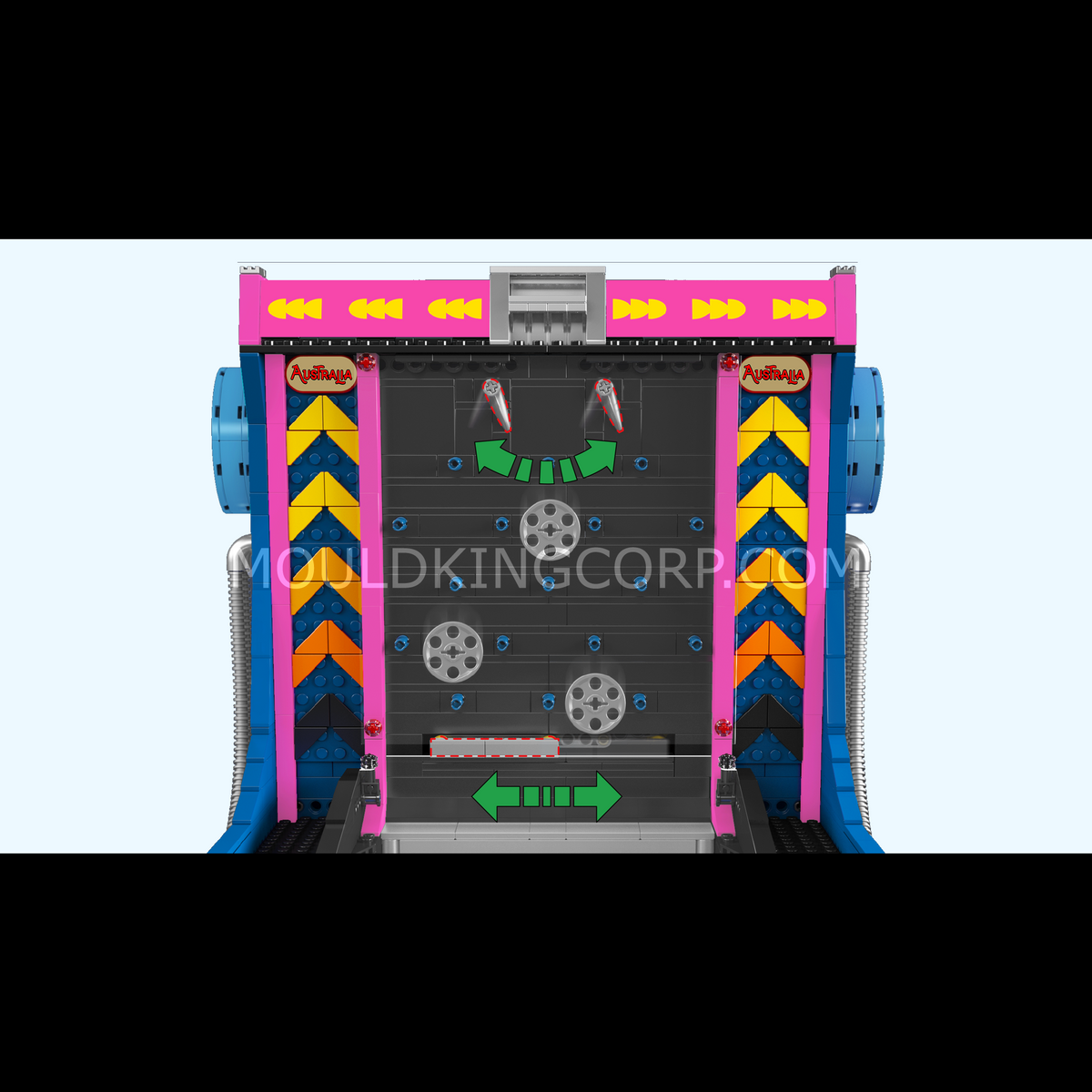 Machine à pousser les pièces, vue 3