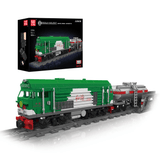 Locomotive diesel de fret télécommandée et son wagon, vue principale