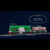 Locomotive diesel de fret télécommandée et son wagon, vue 6