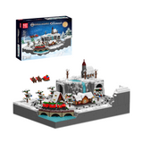 Village de Noël et son train motorisé, vue principale
