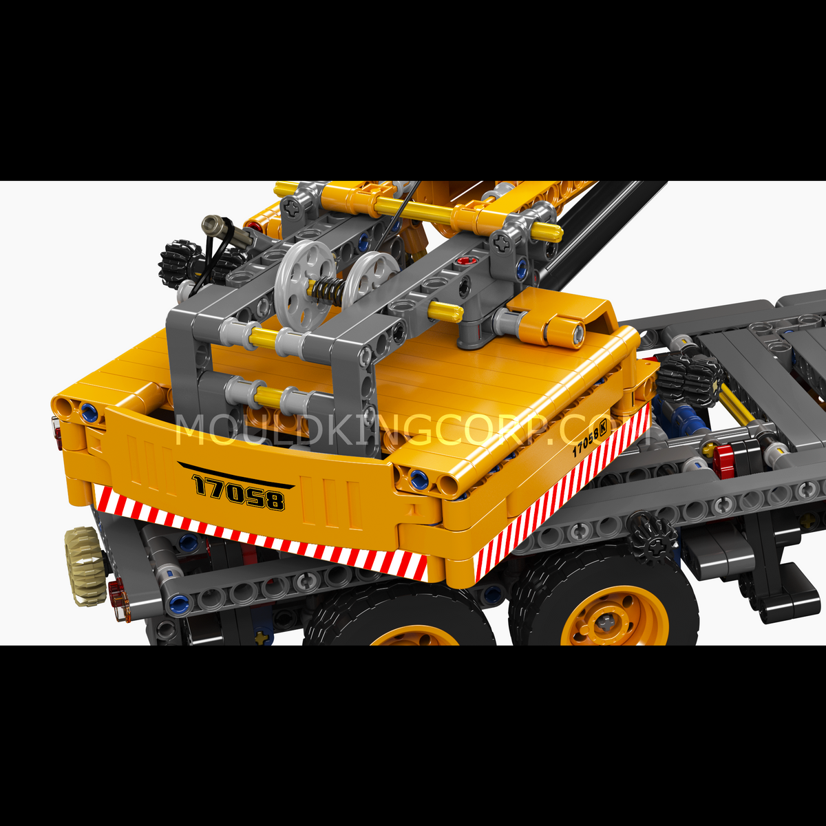 Grue mobile jaune, vue 3