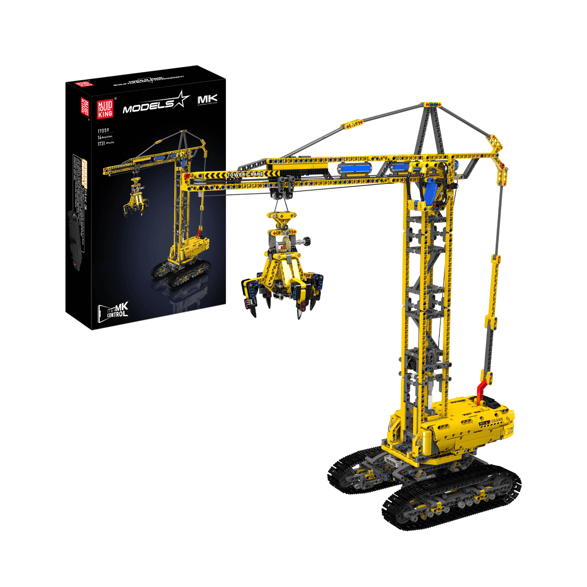 Grue à tour sur chenilles, télécommandée, vue principale