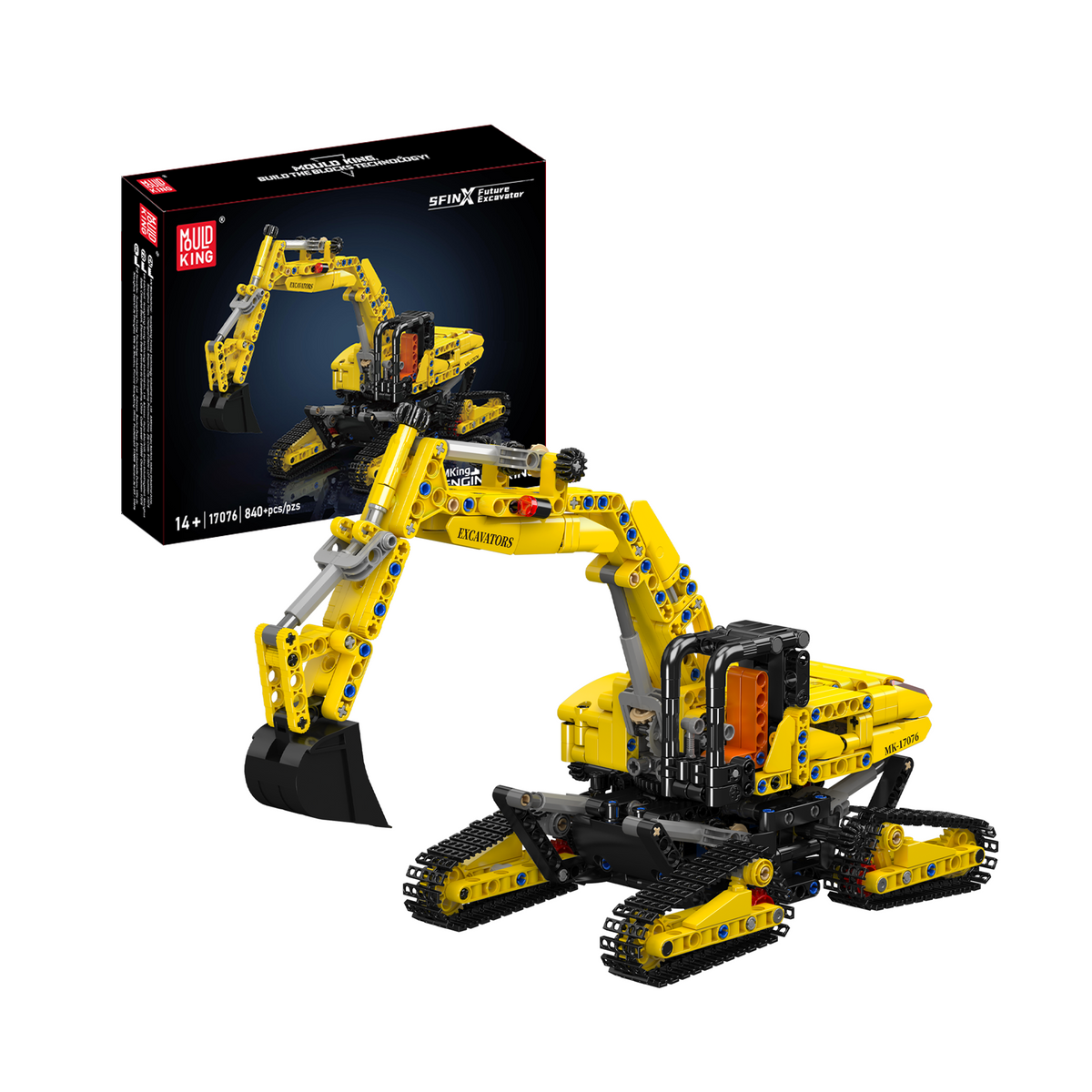 Pelleteuse futuriste mécanique, vue principale