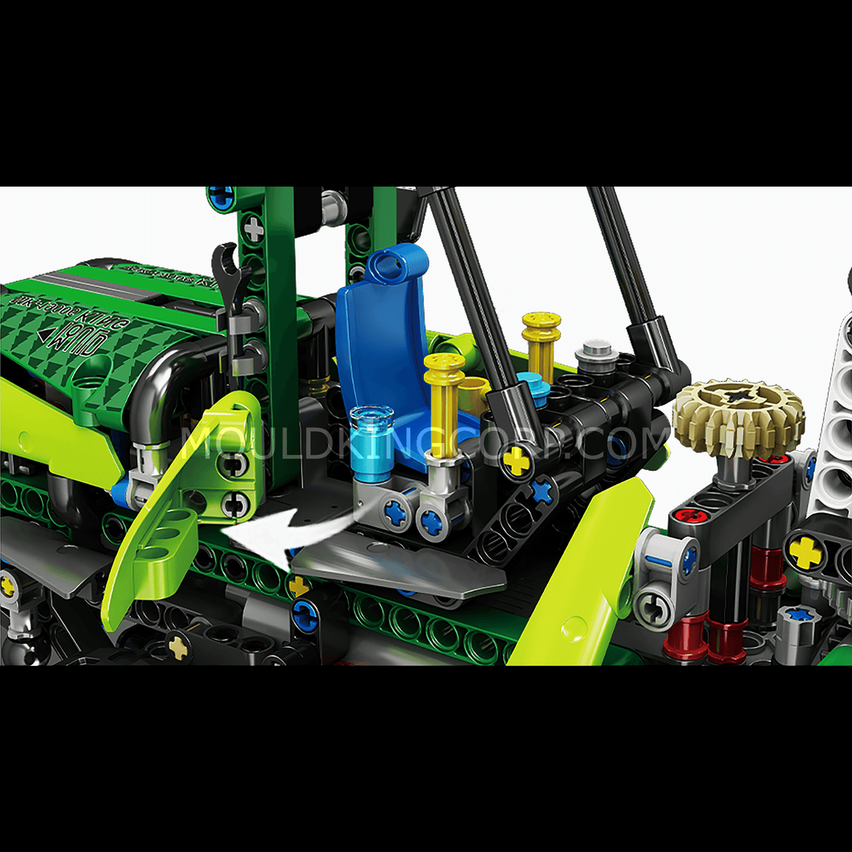 Camion grumier à grue pneumatique motorisée, vue 2