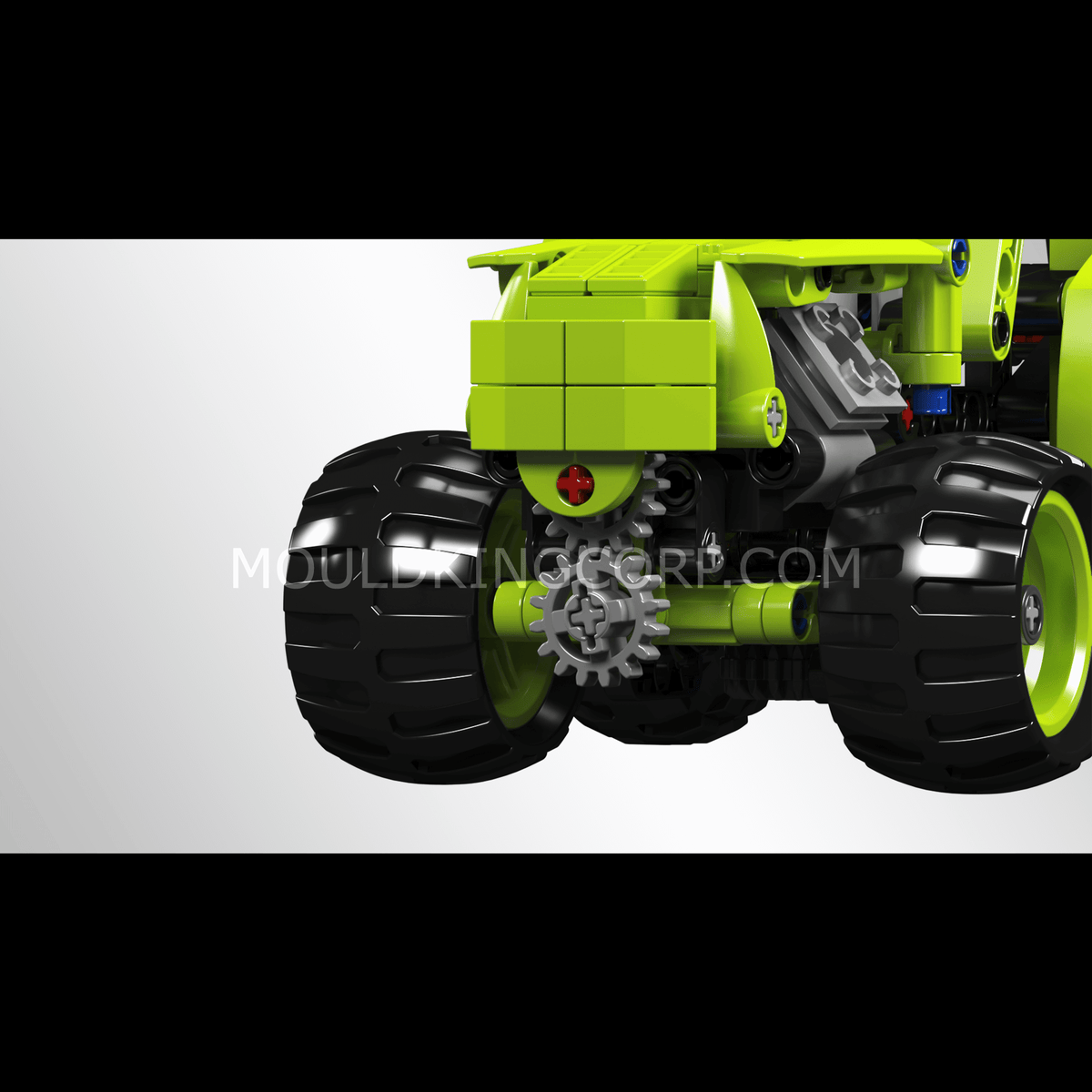 Petit tracteur vert, vue 3