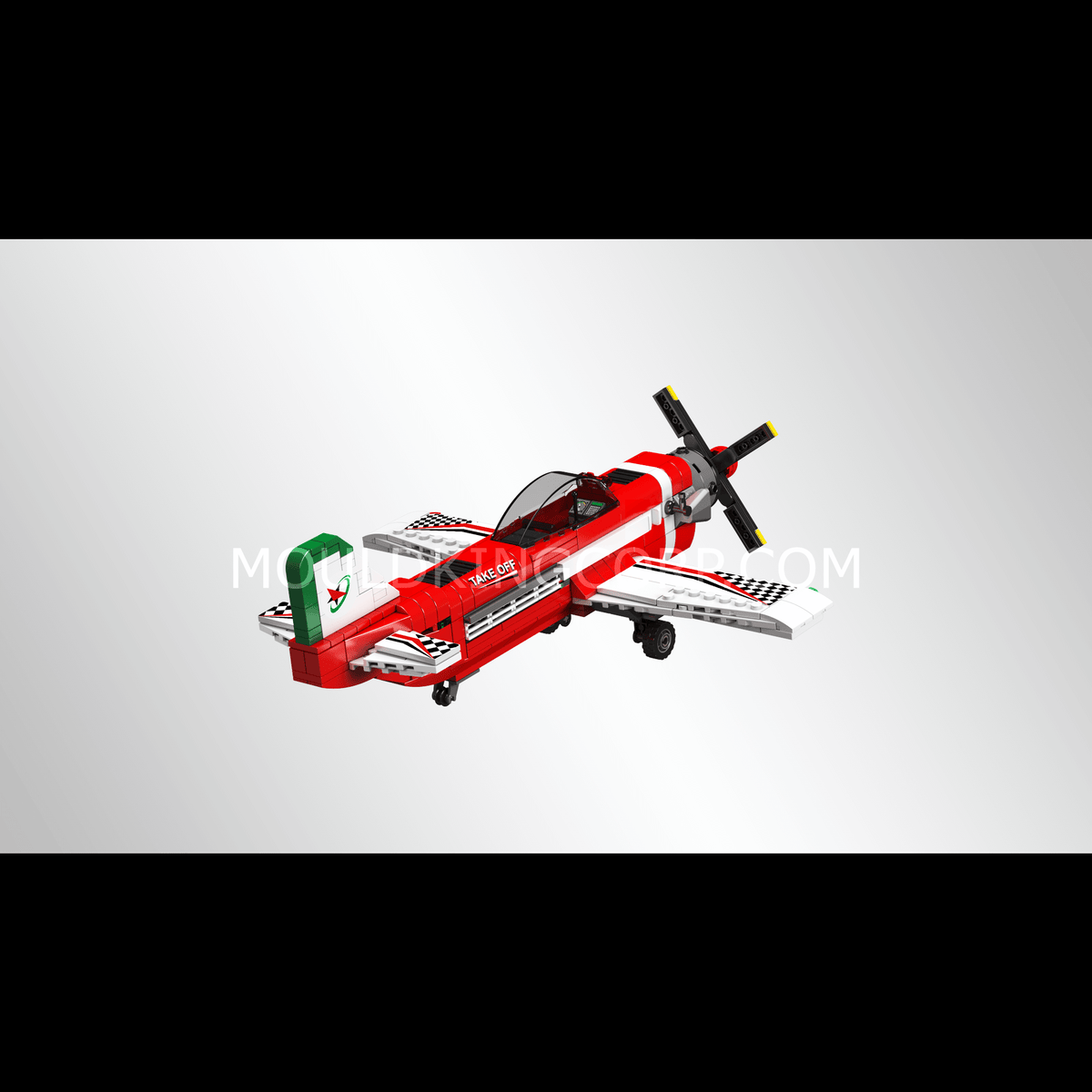 Avion de course rouge, vue 2