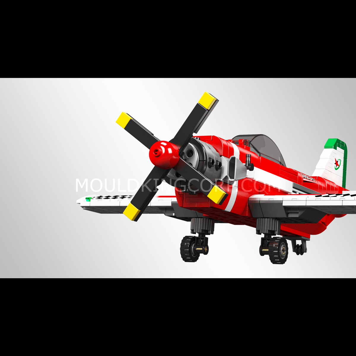 Avion de course rouge, vue 3