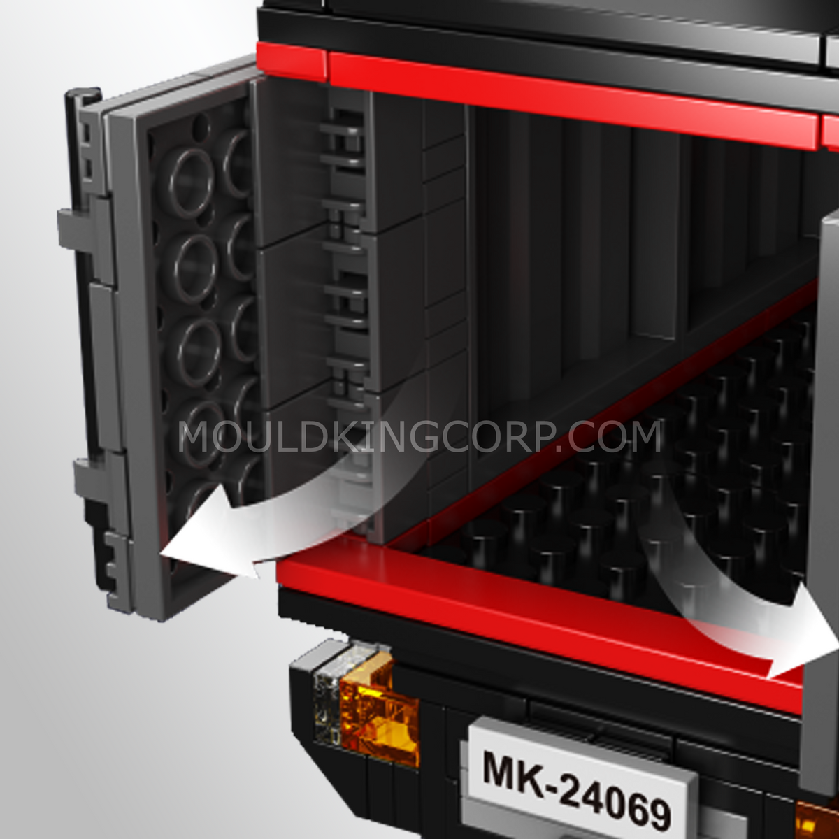 Camion porte-conteneur, vue 3