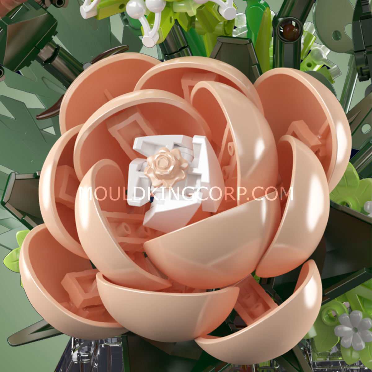 Bouquet de roses blanches, vue 2