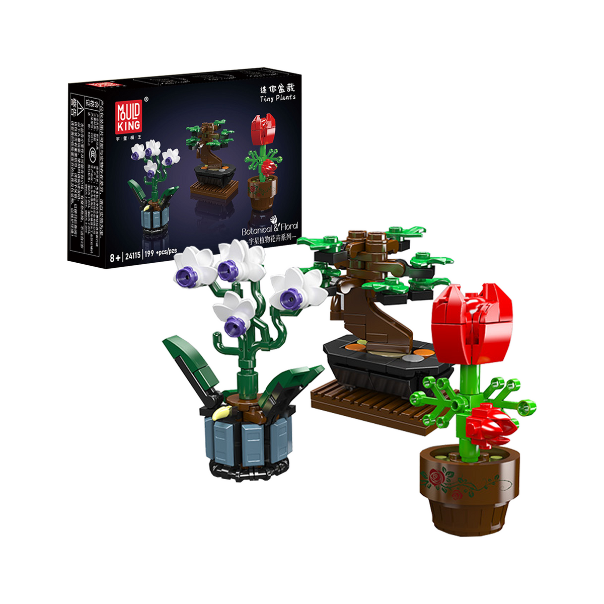 Trio de mini plantes en pot, vue principale