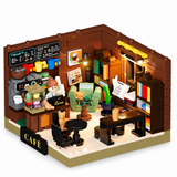 Petit café-librairie en boîte, avec lumières, vue complémentaire 4, lumière harmonisée