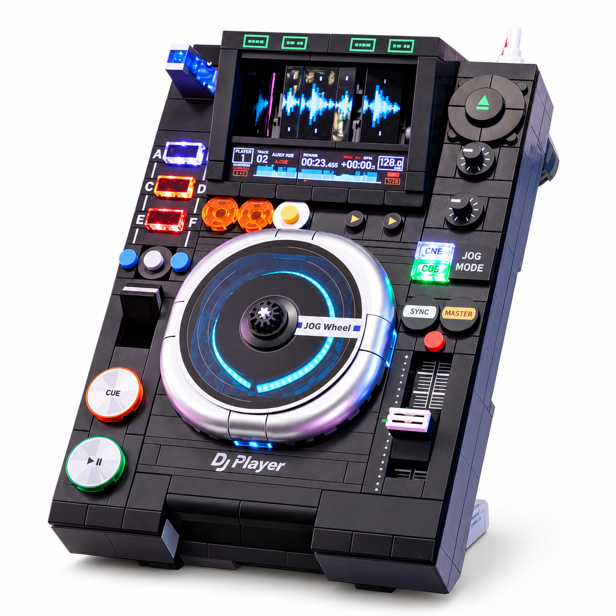 Platine de DJ, vue complémentaire 2, lumière harmonisée