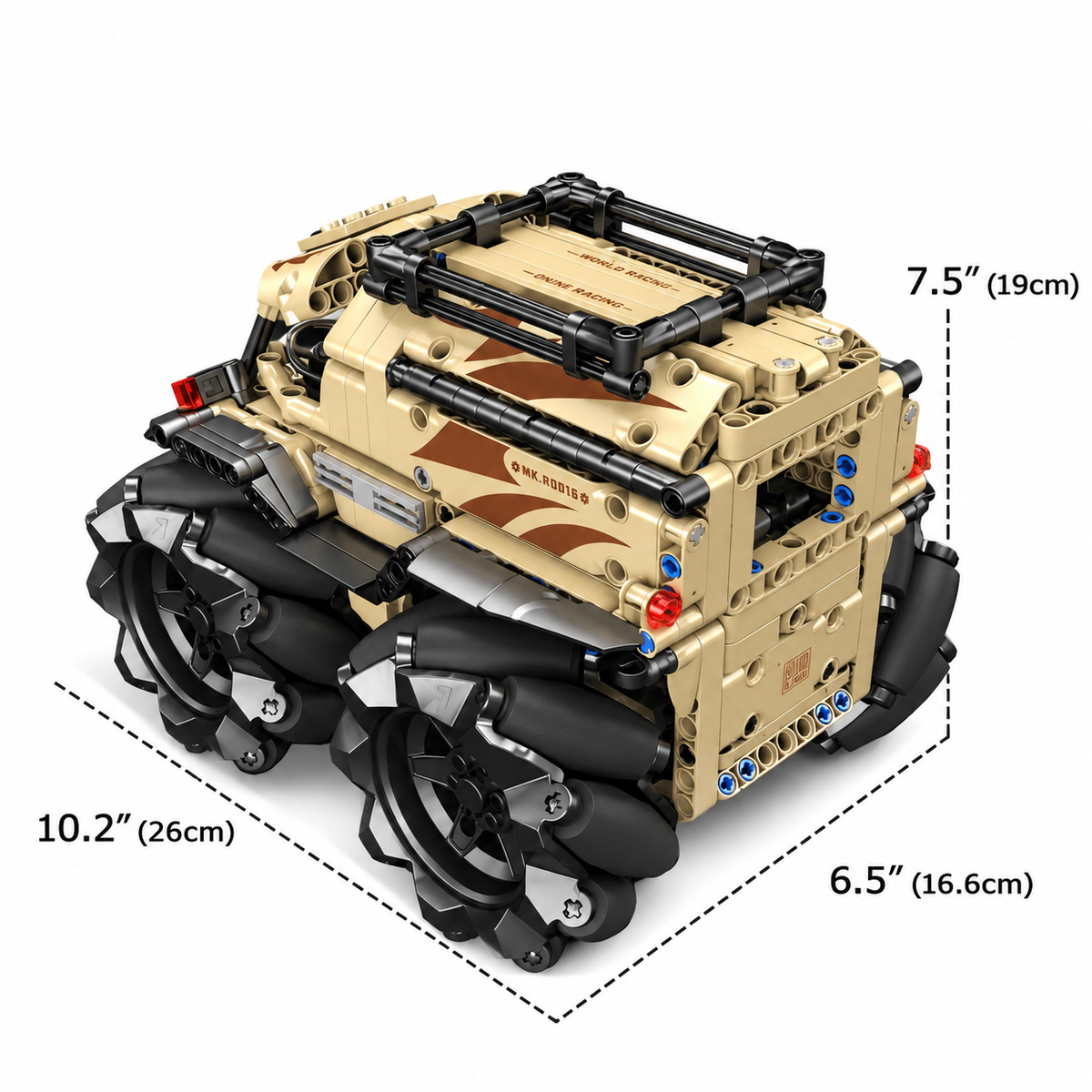 Quad télécommandé à roues omnidirectionnelles