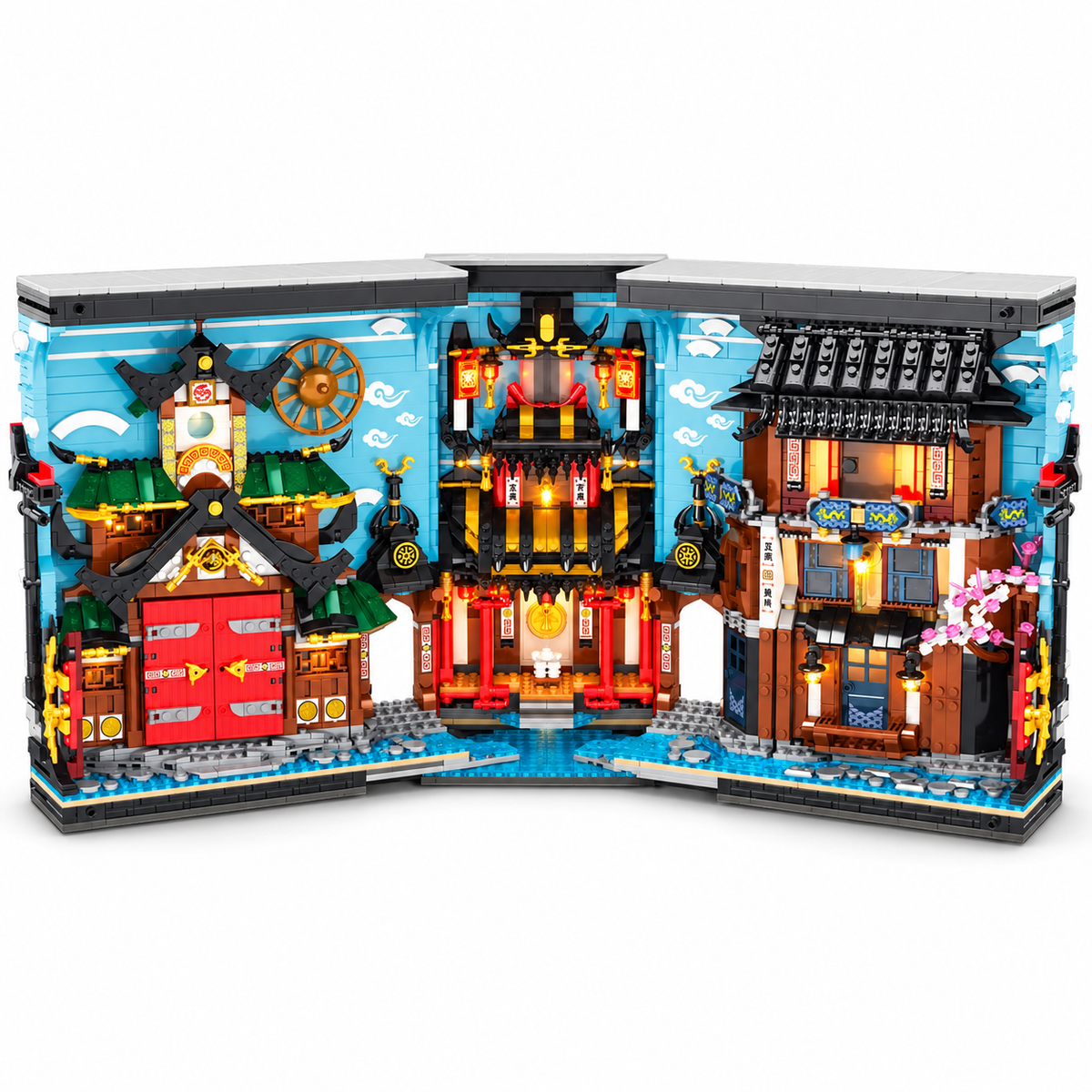 Serre-livres ninja, avec LED, vue complémentaire 2, lumière harmonisée