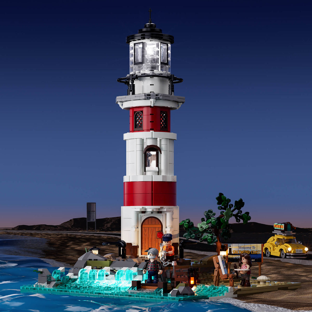Phare au lever du soleil, vue 2