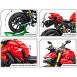 Superbike italienne d'exception éclairée, échelle 1:5