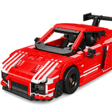 Détail de voiture de course d'endurance allemande, rouge et blanche