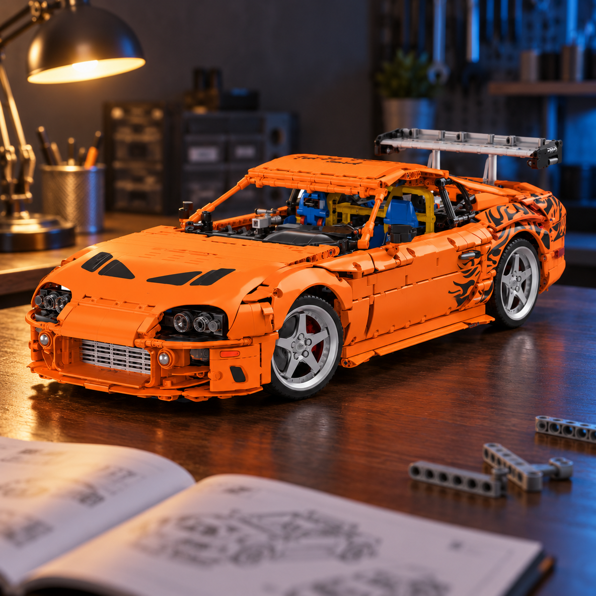 Coupé sport japonais orange 1:8