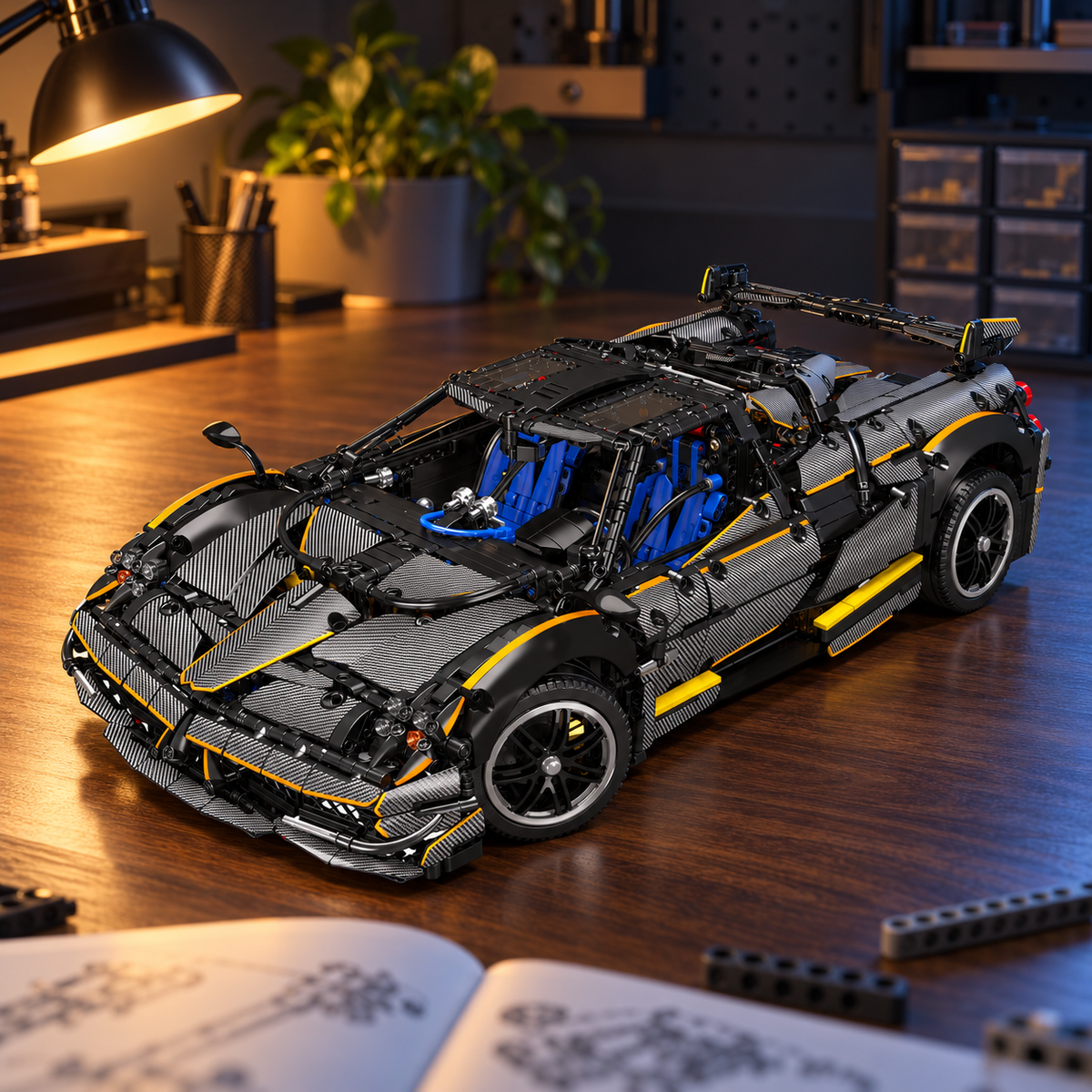 Hypercar 1:8 à carrosserie fibre de carbone
