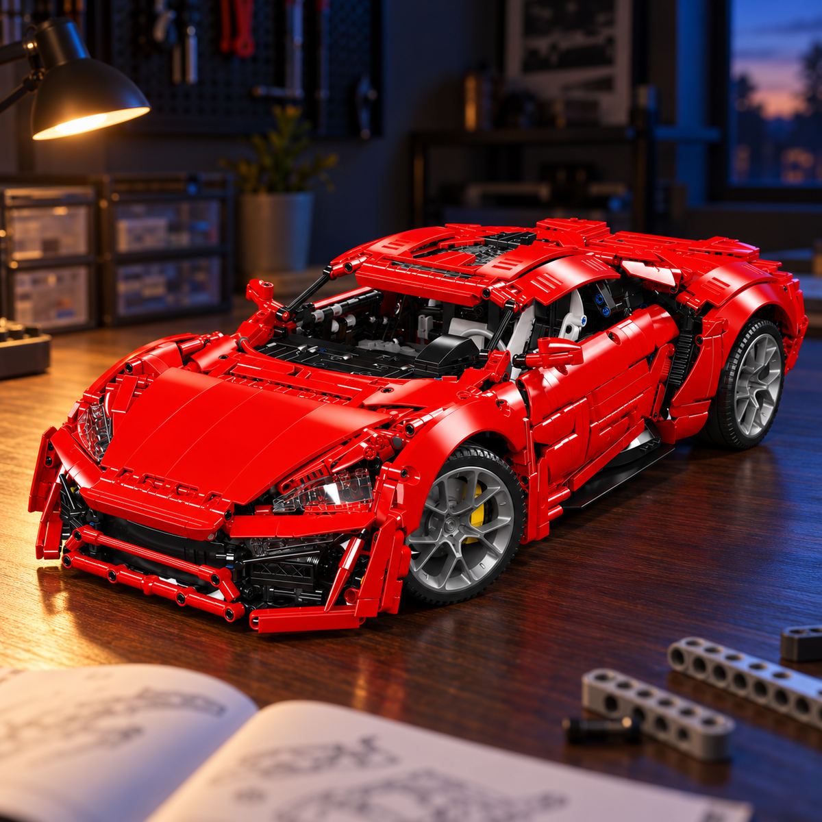 Hypercar hypersport télécommandée 1:8, portes dièdres